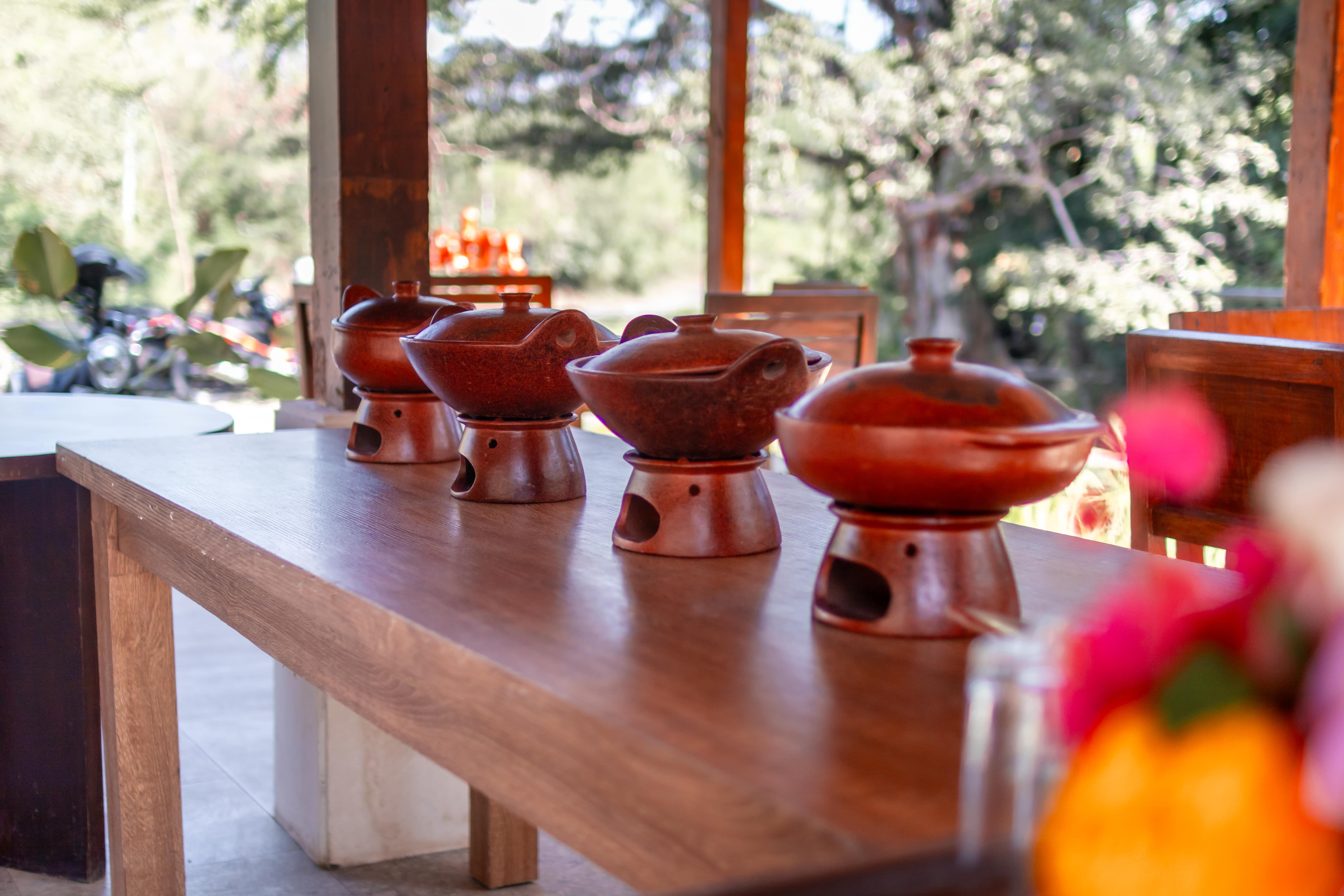 Outside view of garden for yoga teacher training in bali